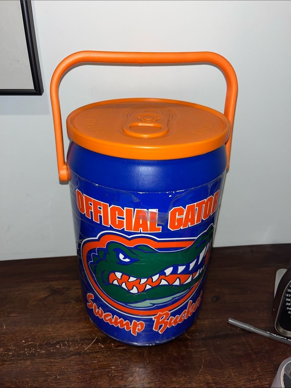 Used Albert the Florida Gators football Basketball Swamp Bucket Ice Can Cooler